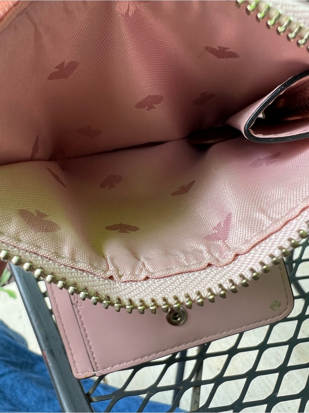 kate spade Pink Floral Pup Zip Around Wallet - Picture 5 of 5